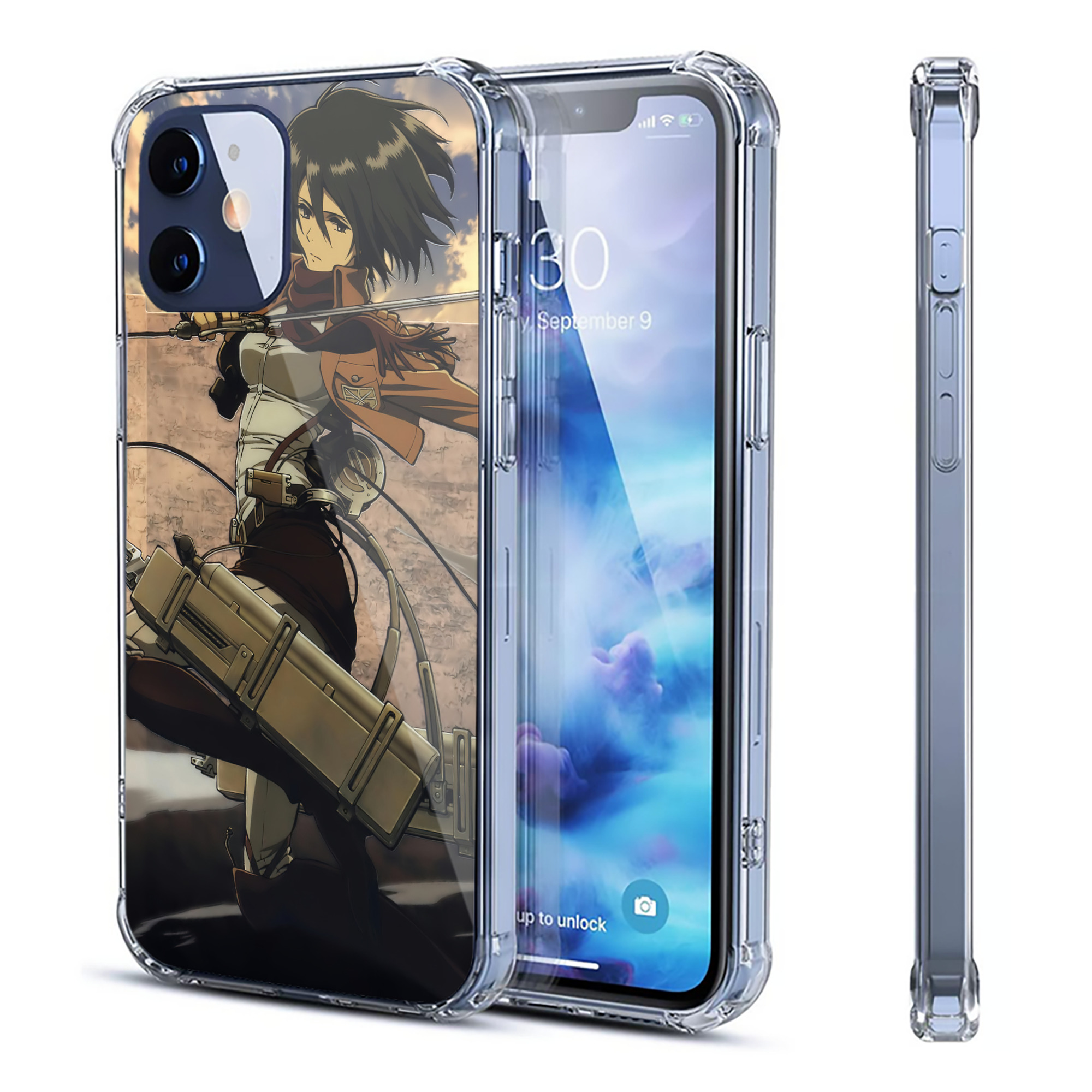 （画像用） 進撃の巨人 Attack on Titan 【iPhone 12シリーズ対応】透明スマホケース（クリアソフトケース）